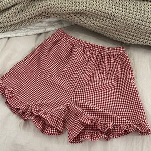 High Waisted Plaid shorts